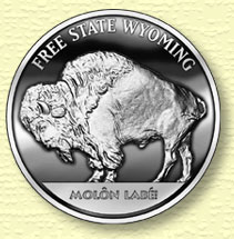 Free State Wyoming silver coin - Reverse
